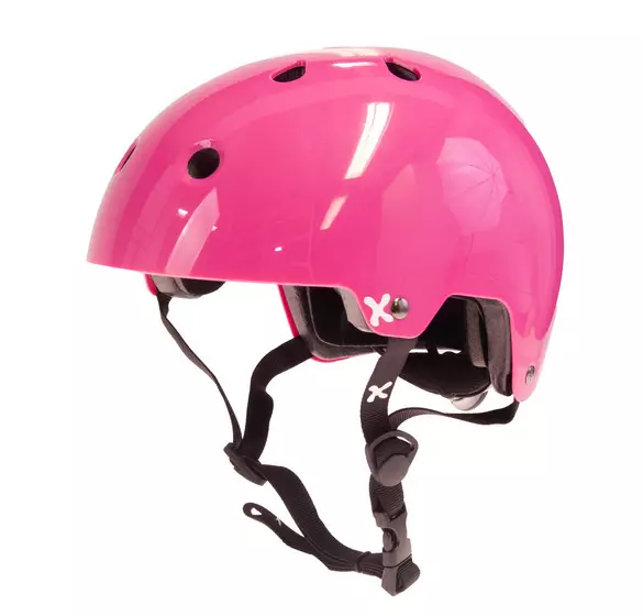 Pyöräilykypärä GTX BMX Junior, 48-54cm, kiiltävä pinkki, säätöpannalla - Pyöräilykypärät - 93114 - 1