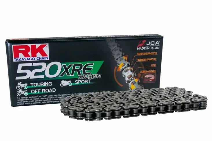 RK 520XRE XW-rengasketju +CL (jousil.) - Moottoripyörän ketjut - 282-520195-114 - 1