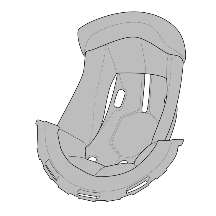 Simpson Darksome sisusta - Kypärien varaosat - 638-102124 - 1