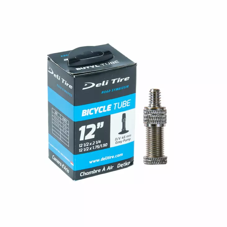 Sisärengas 12" DELI, 47/62-203, pikaventtiili 45 - Polkupyörän sisärenkaat - D-000114 - 1