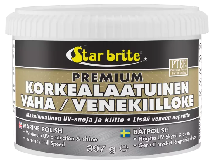 Star brite Korkealaatuinen venekiilloke/vaha PTEF 397g - Veneen huoltotuotteet - 136-85714 - 1