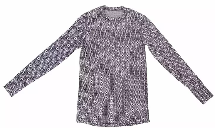 SVALA Merino Design O-neck Paita Jacquard musta/valkoinen - Alusasut ja kerrastot - 580-2404 - 1
