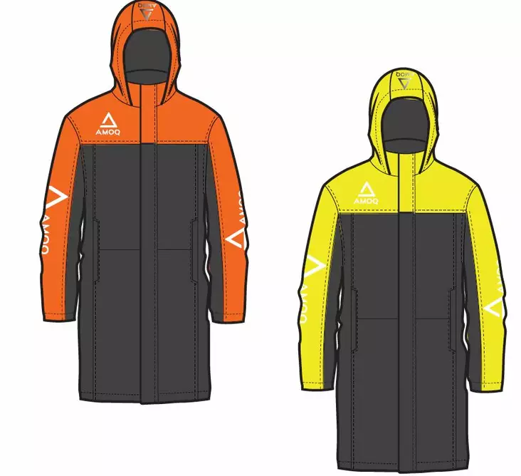 Varikkotakki AMOQ Racing, musta/keltainen - Kelkkatakit - 645-22082494 - 1