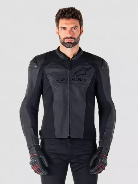 Alpinestars Nahkatakki Faster v3 Airflow Musta/Musta - MP Nahkatakit - D496895 - 1