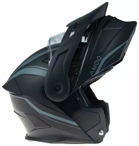 AMOQ Ballast kypärä sähkövisiirillä, musta/harmaa - Kelkkakypärät - 645-25160105 - 2