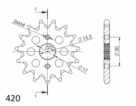 JT eturatas 1256.15 - Crossipyörän eturattaat - 27-1-1256-15 - 1