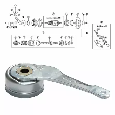 Shimano 3-v (sg-3c41, jarruvarsi - Polkupyörän takanapa Shimano 3-v - 64325 - 2