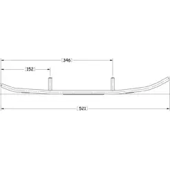 Sno-X Slasher Six Ohjausrauta pari 6" Ko - Moottorikelkan ohjausraudat - 881-6455 - 1