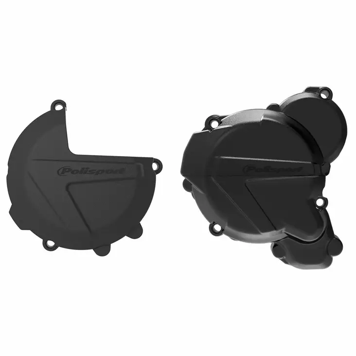 Polisport kytkin+sytytys+vesipumpun suoja EXC250/300 24-.., Musta - Crossipyörän runkosuojat - 179-91375 - 1