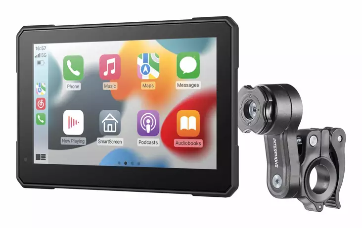 Interphone Sync70 Smart Display – älynäyttö moottoripyörään (Apple CarPlay / Android Auto, kamerat, TPMS, BSD) - Älypuhelin- ja tablettitarvikkeet - 297-2405 - 1
