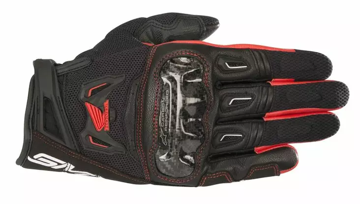 Ajohanskat Alpinestars Honda SMX-2 Air Carbon V2, musta/punainen - MP Ajohanskat - D248485 - 2