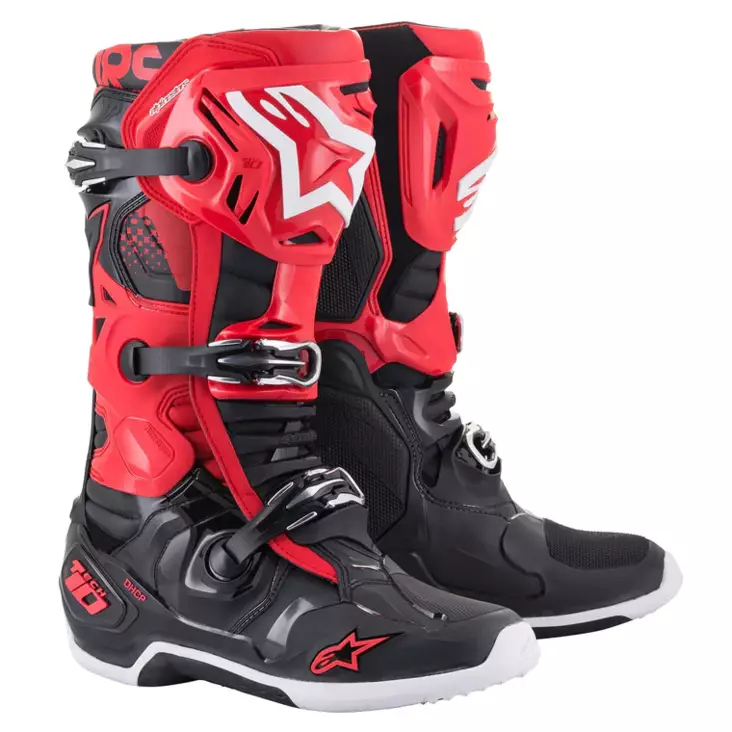 Ajosaappaat Alpinestars Tech 10, musta/punainen - Crossikengät - D438365 - 1