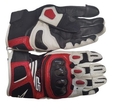 MP ajohanskat Alpinestars SPX Air Carbon v2, musta/valkoinen/punainen - MP Ajohanskat - D261095 - 1