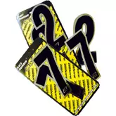 Blackbird kilpanumerot Chrome 3kpl/srj 15x7cm - Crossipyörän kilpanumerot - 381-5069205 - 1