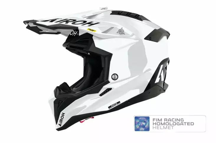 Crossikypärä Airoh Aviator 3 EVO - valkoinen kiiltävä - Crossikypärät - 57-26005 - 1