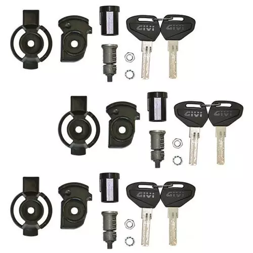 Givi Security lock lukkosarja sis. 5 lukkopesää + 10 avainta - Moottoripyörän laukkujen lisävarusteet - 322-SL105 - 1