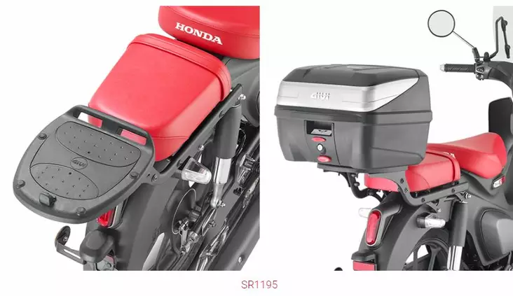 GIVI Specific rear rack Honda Cub 21- for MONOLOCK® top-case - Moottoripyörän laukkujen kiinnikesarjat - 322-SR1195 - 1