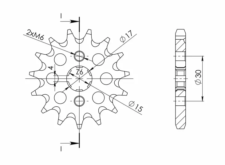 JT eturatas 274.15 - Crossipyörän eturattaat - 27-1-274-15 - 1