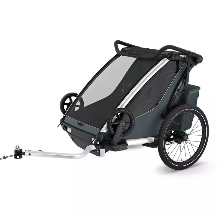 Lastenkuljetusperäkärry THULE Chariot Cross 2 double, Dark Slate - Polkupyörän lastenistuimet ja kärryt - 10201035 - 1