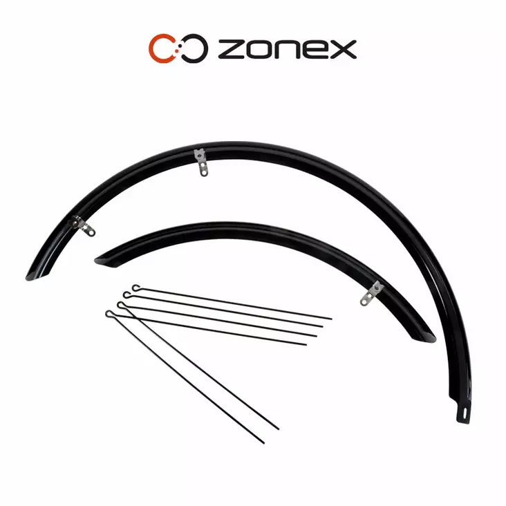 Lokasuojapari 28", Cavo hybrid, kromimuovi, musta - Polkupyörän lokasuojat - 41-375 - 1