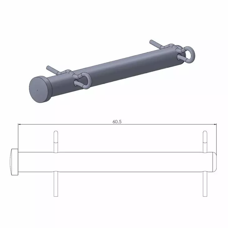 Moto-Master brake pad pin - Crossipyörän muut jarruosat - 235-213025 - 1