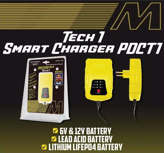 Motobatt Akkulaturi Tech1 6/12V 1Amp - Akkulaturit - 14-990-5 - 1