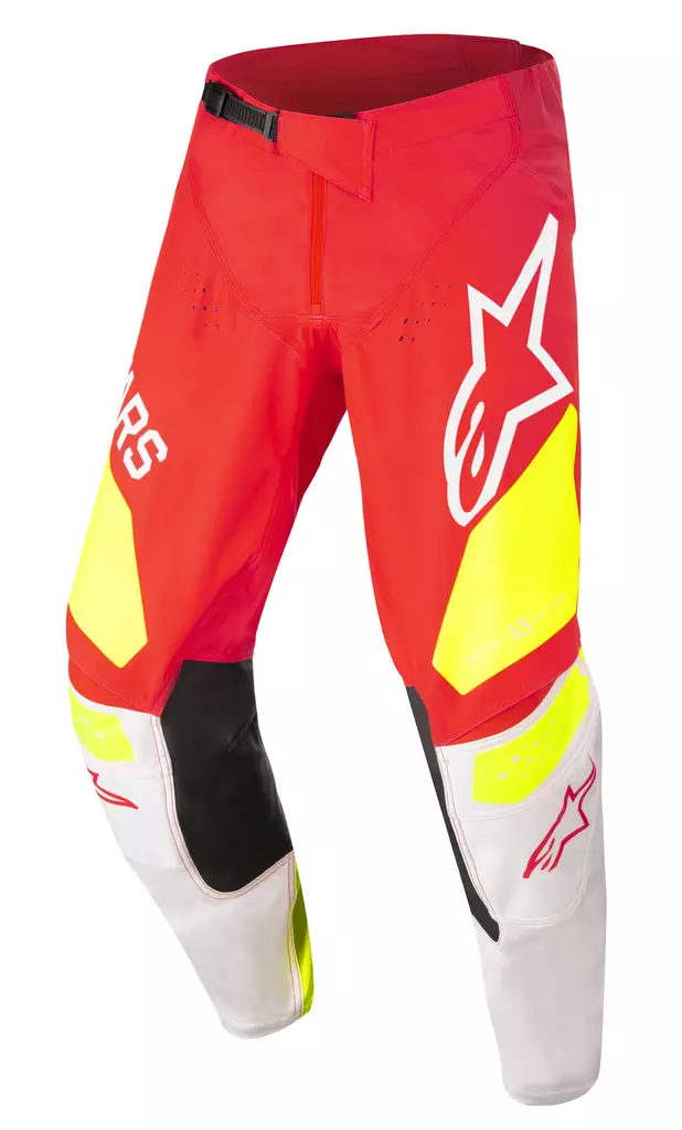 Nuorten crossihousut Alpinestars Factory, punainen/valkoinen/keltainen - Lasten crossihousut - D393805 - 1