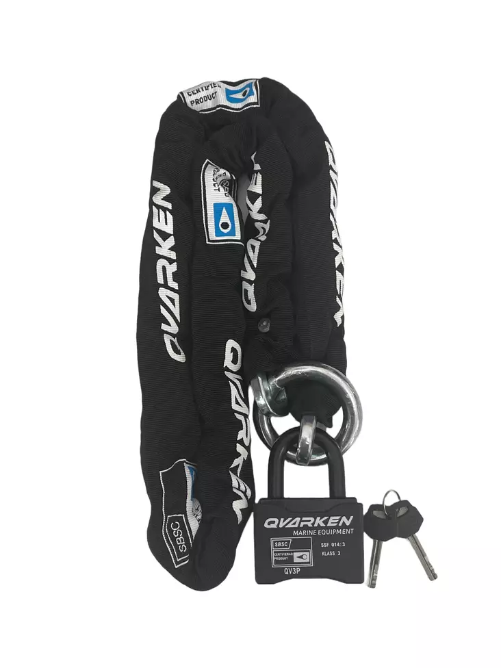 Qvarken Lukituspaketti ketju+lukko Luokka 3 1,5m - Veneen kettingit - 490-1-0015 - 1