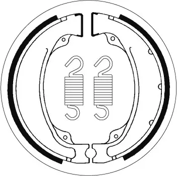 SBS Jarrukengät Honda 2055 - Moottoripyörän jarrukengät - 23-2055 - 1