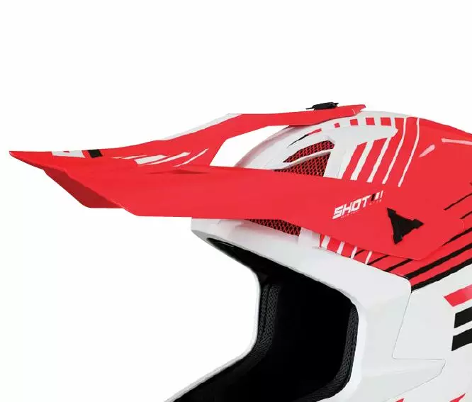 SHOT Lippa Lite Fury Valkoinen/Punainen Kiiltävä - Kypärien varaosat - 610-9-2202-05 - 1