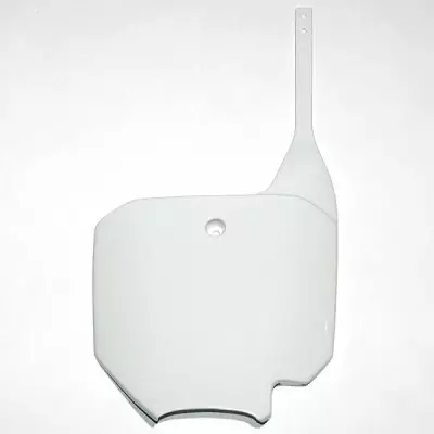 UFO Etunumerokilpi YZ125-490 86-91 Valkoinen 045 - Crossipyörän numerokilvet - 650-2805-045 - 1