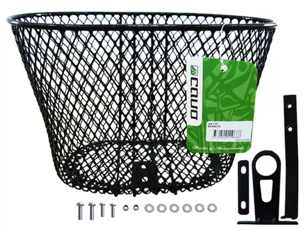 Etukori CAVO, teräs 16 "/ kiinteä, musta - Polkupyörän tavarakorit - 48-716 - 1