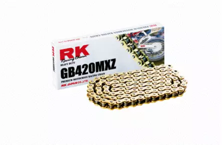 RK GB420MXZ Offroad ketju Kulta +CL (Jousil.) - Mopon ketjut - 282-420151-146 - 1