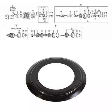 Shimano nexus 7-v (sg-7c22/25/26/30), pölysuoja c oikea - Polkupyörän takanapa Shimano 7-v - 64206 - 2
