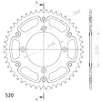Supersprox Stealth Takaratas Oranssi - Moottoripyörän takarattaat - 272-720-RST-48-6 - 1