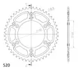 Supersprox Stealth Takaratas Oranssi - Moottoripyörän takarattaat - 272-990-RST-48-6 - 1