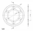 Supersprox Stealth Takaratas Oranssi - Moottoripyörän takarattaat - 272-990-RST-50-6 - 1