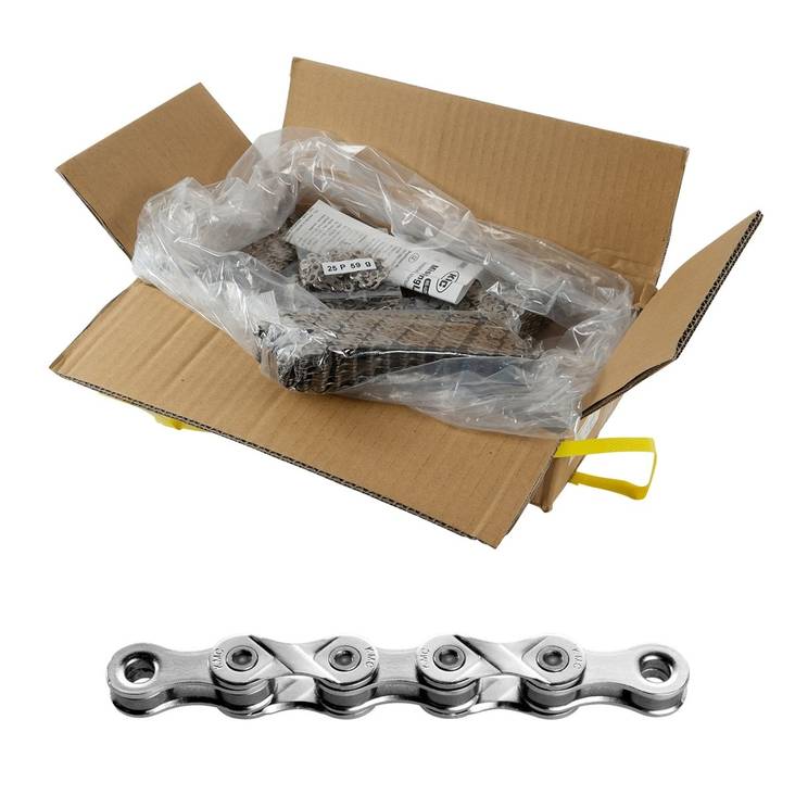 Ketju 7/8-v kmc x8 silver/grey, 1/2 x 3/32", 25 kpl/ltk - Bulk ketjut ja telineet - WPX8NG116 - 2