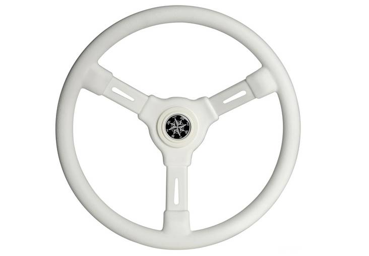 Ohjauspyörä valkoinen 355mm - Veneen ohjauspyörät - M45-158-06 - 1