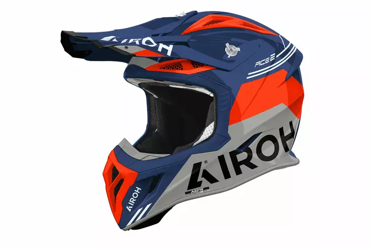 Crossikypärä Airoh Aviator Ace 2 Fury, sininen/oranssi kiiltävä - Crossikypärät - 57-26016 - 1