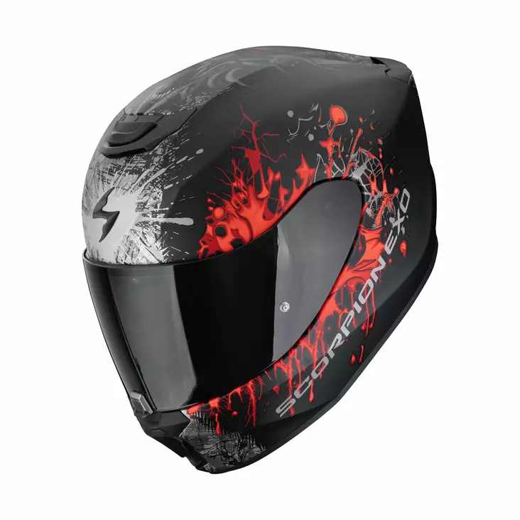 SCORPION kypärä EXO-391 WOLF, mattamusta/punainen - Umpikypärät - 649-26156 - 1