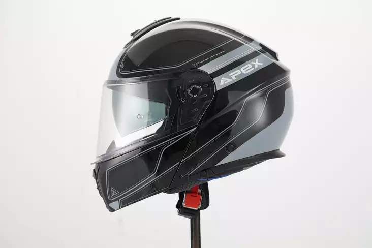 APEX Kypärä MT300 Sydney musta/hopea - Avattavat- ja avokypärät - 700-25056 - 1