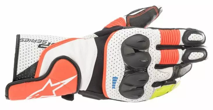 MP ajohanskat Alpinestars SP-2 v3, valkoinen/punainen - MP Ajohanskat - D351586 - 1