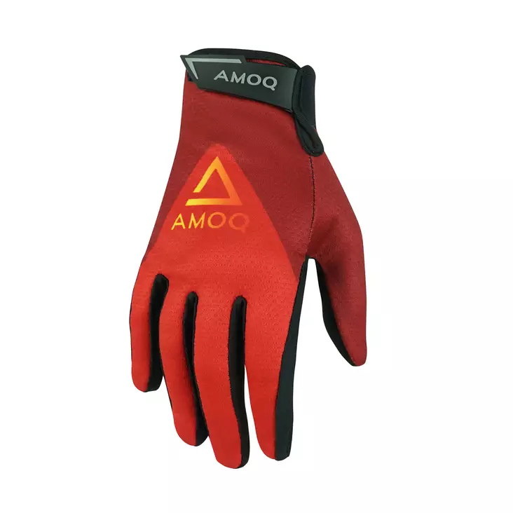 AMOQ Ascent V2 Ajohanskat Tummanpunainen-Punainen - Crossihanskat - 645-24120266 - 1