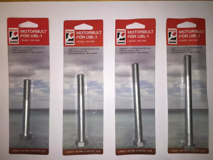 Bema UBL-1 M6S 12.9 M12x1,25x100 Dacromet Pultti - Veneen kettingit - 492-16256 - 1