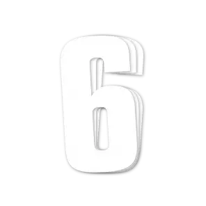 Blackbird kilpanumerot valkoinen 3kpl/srj 16x7,5cm #6 - Crossipyörän kilpanumerot - 381-5048-10-6 - 1