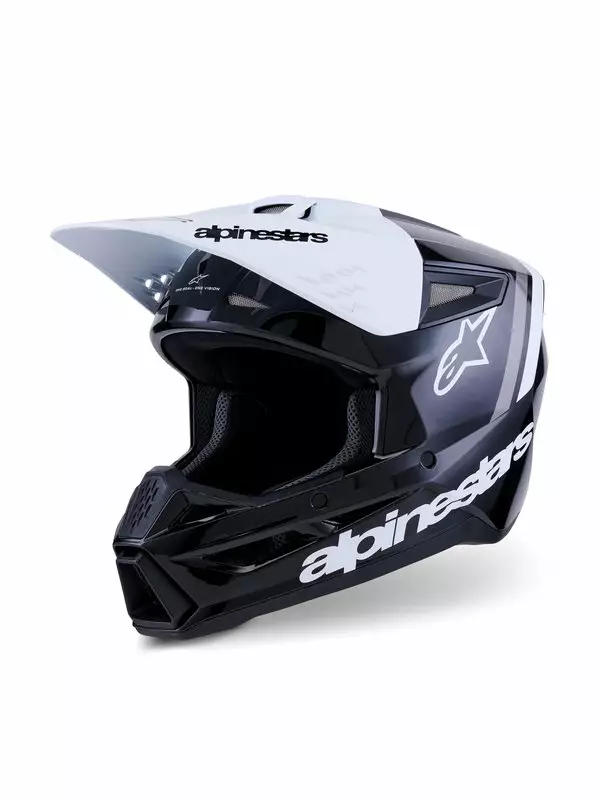 Crossikypärä Alpinestars S-M3 Radium, musta/valkoinen - Crossikypärät - D513786 - 1