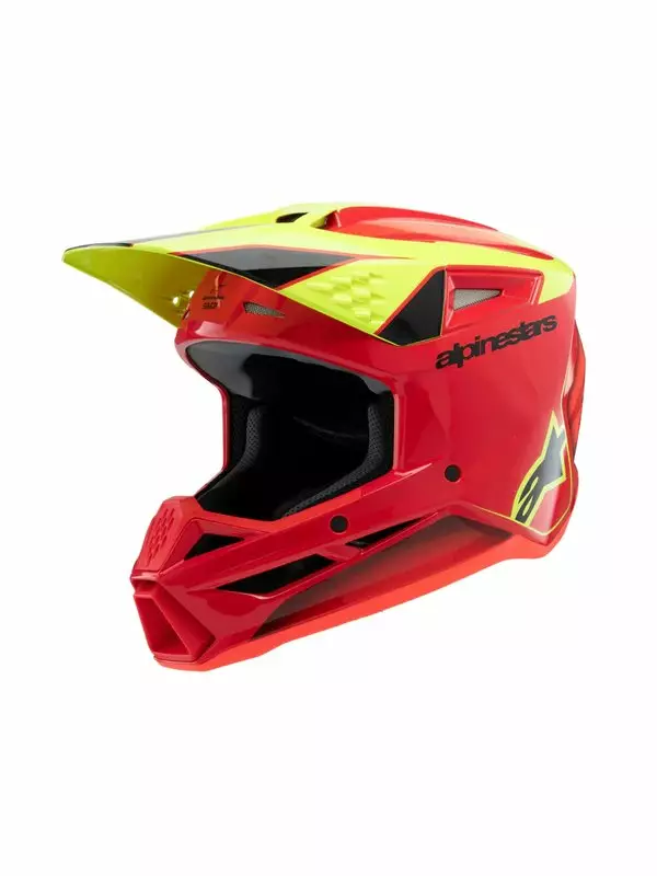 Crossikypärä Alpinestars SM3 Nuorten Fray, punainen/keltainen fluo/musta - Lasten crossikypärät - D495416 - 1