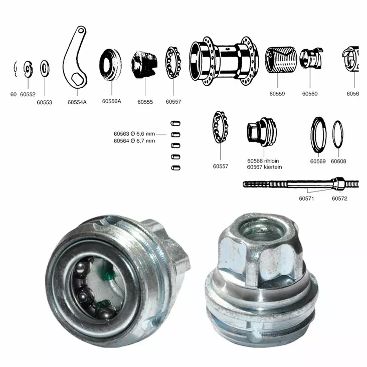 Favorit 1-v, vetäjä rihloin 88z - Polkupyörän takanapa Favorit 1-v - 60566 - 1