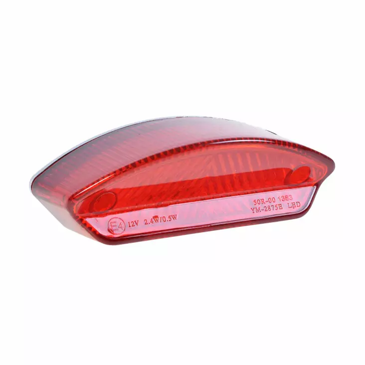 Forte Takavalo, Punainen lasi, Led, Rek.valolla, E-hyv. - Mopon takavalot - 306-71696 - 1